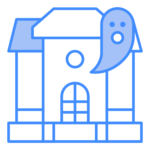 Free Ghost House icon Two Color style