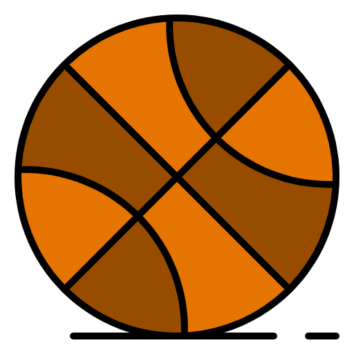 Free Basketball icon lineal-color style