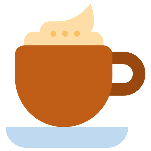 Free Cappuccino icon Flat style