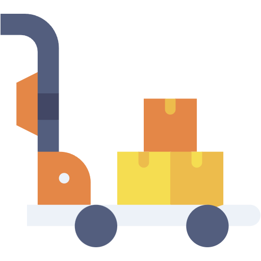 Free Delivery Cart icon flat style