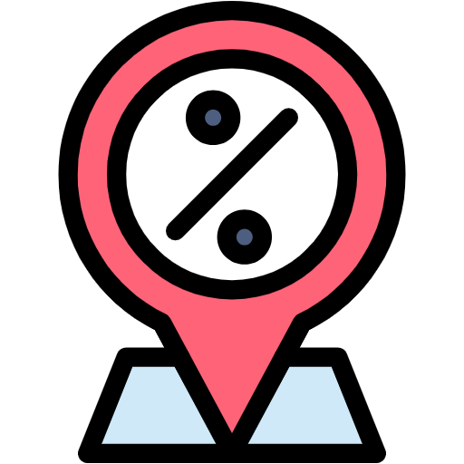 Free Location Sign icon Lineal Color style
