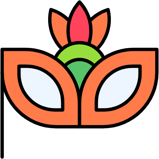 Free Mask icon Lineal Color style - New Year pack
