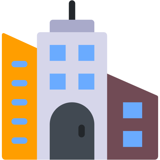 Free Skyscrapers icon flat style