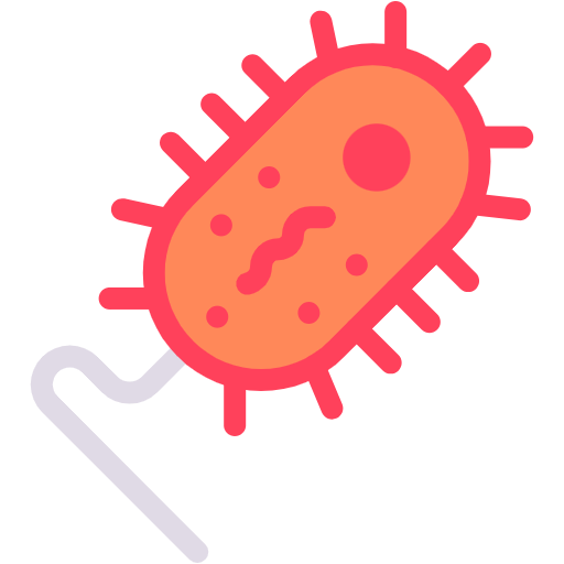 Free Bacteria icon flat style