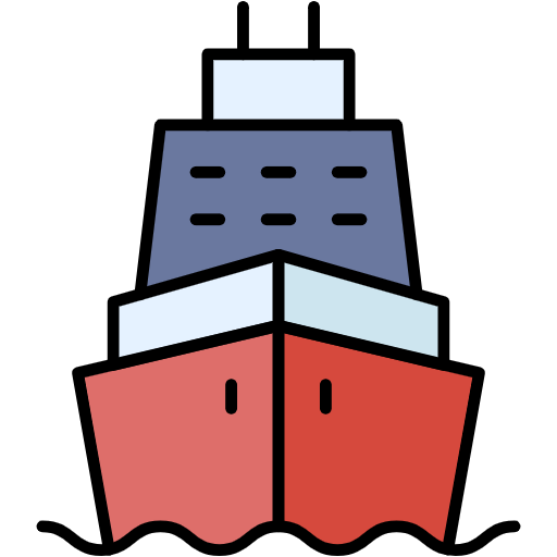 Free Ship icon lineal-color style