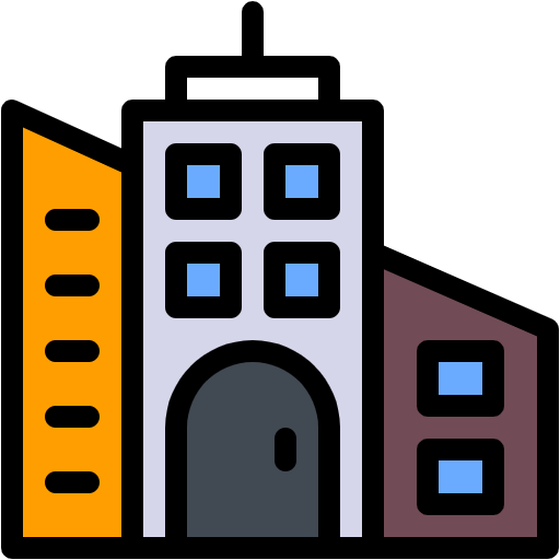 Free Skyscrapers icon lineal-color style