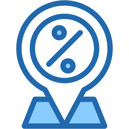 Free Location Sign icon two-color style