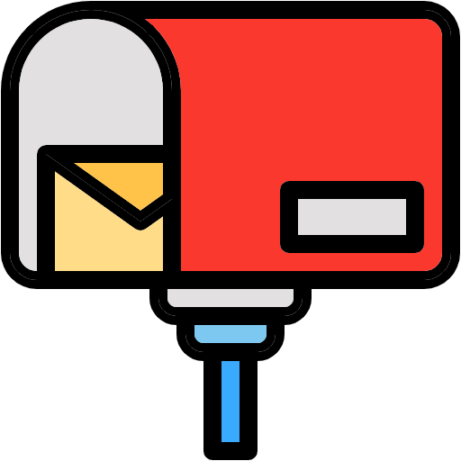Free Post Box icon Lineal Color style