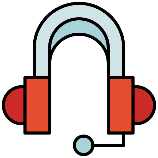 Free Earphone icon lineal-color style