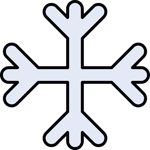 Free Snowflake icon Lineal Color style