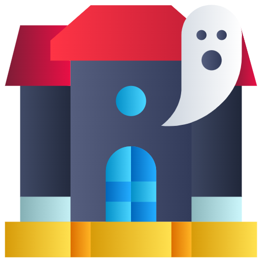 Free Ghost House icon flat style