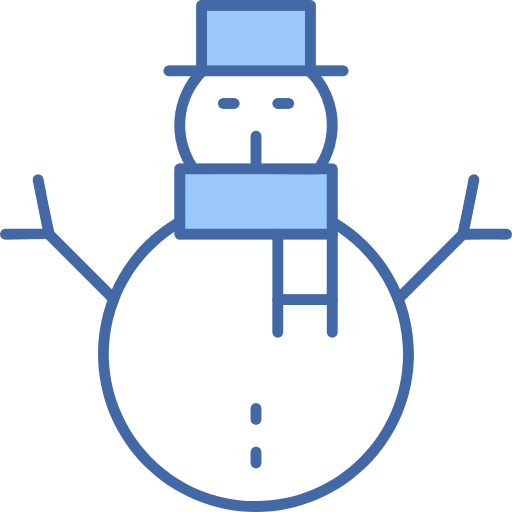 Free Snowman icon two-color style