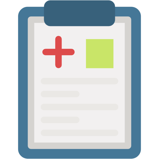 Free Medical Report icon flat style