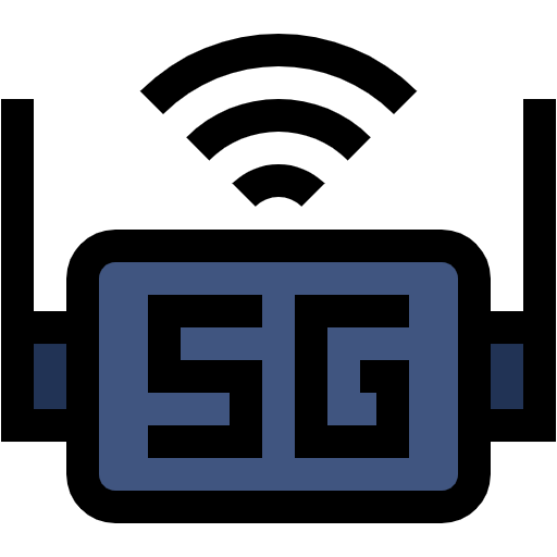 Free 5G Router icon lineal-color style