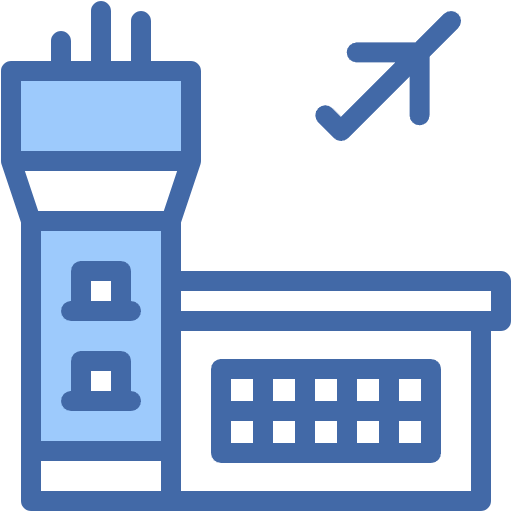 Free Airport icon two-color style