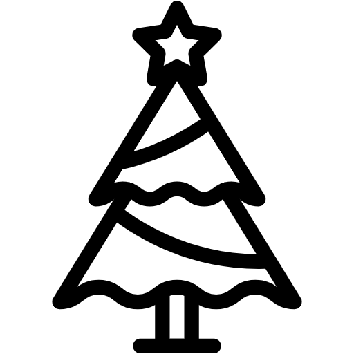 Free Christmas Tree icon line style