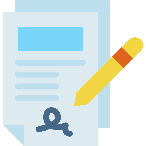 Free Contract icon Flat style