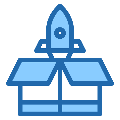 Free Launch icon two-color style