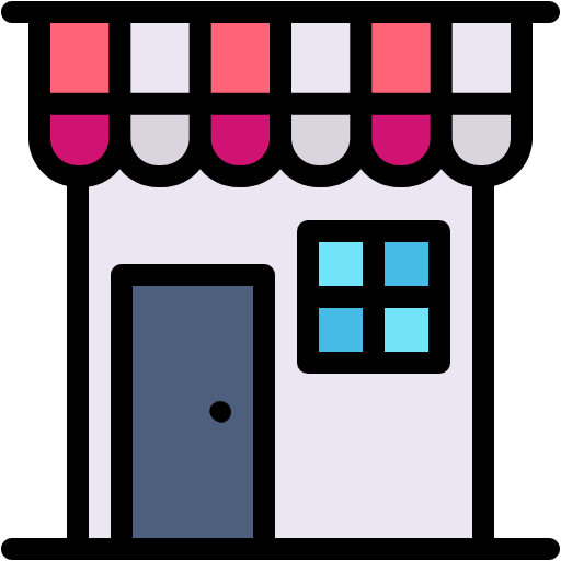 Free Shop icon lineal-color style