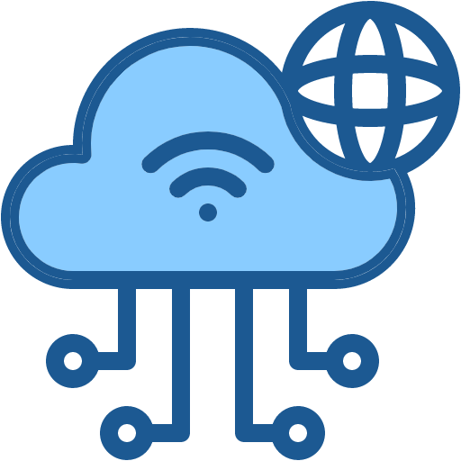 Free Cloud Server icon two-color style