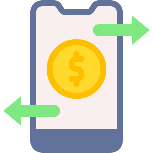 Free Transaction icon flat style