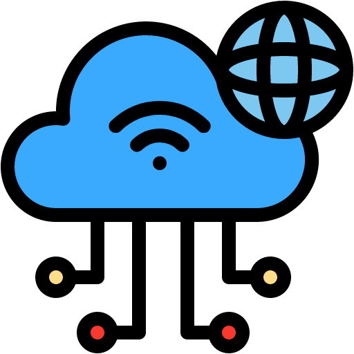 Free Cloud Server icon Lineal Color style