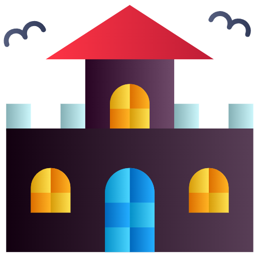 Free Horror Castle icon flat style