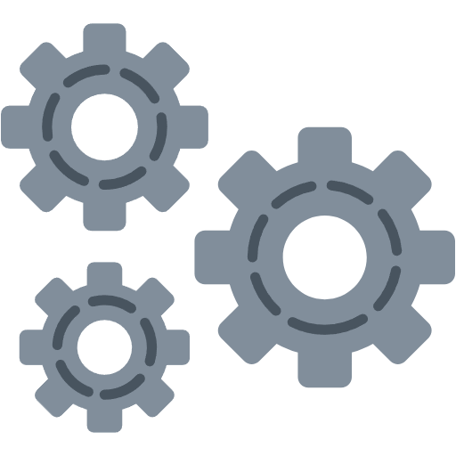 Free Gears icon flat style