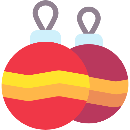 Free Christmas Balls icon flat style