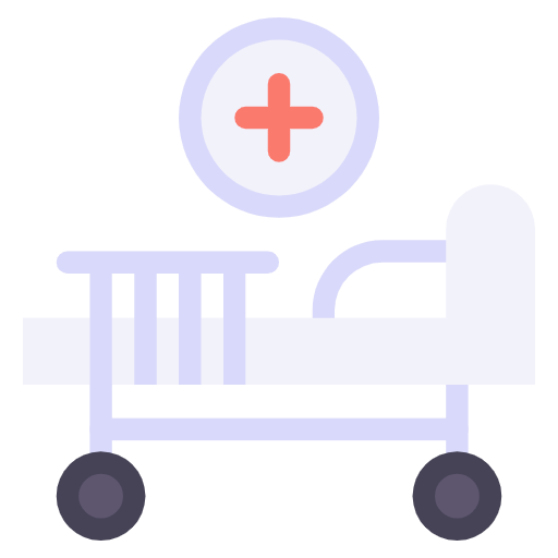 Free Stretcher icon Flat style - Emergency Service pack