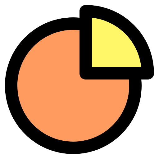 Free Pie Chart icon lineal-color style