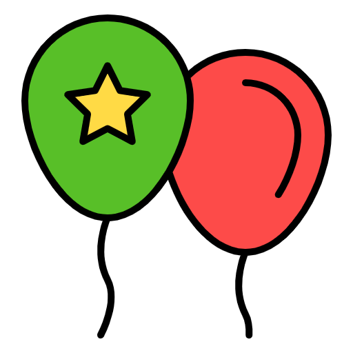 Free Balloons icon lineal-color style
