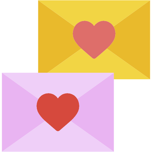 Free Love Letter icon Flat style