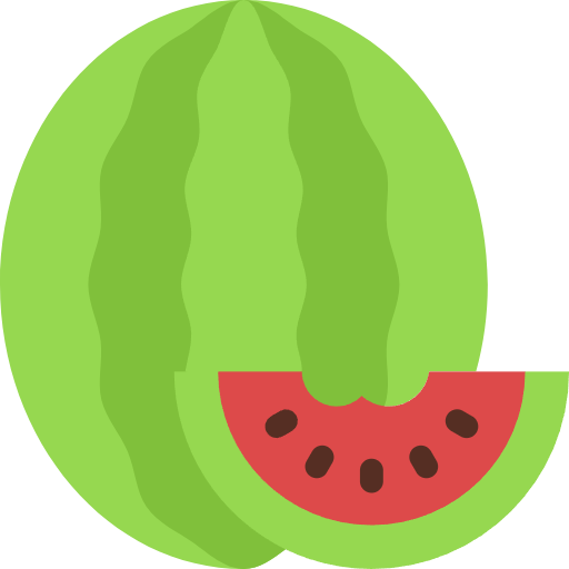 Free Watermelon icon flat style