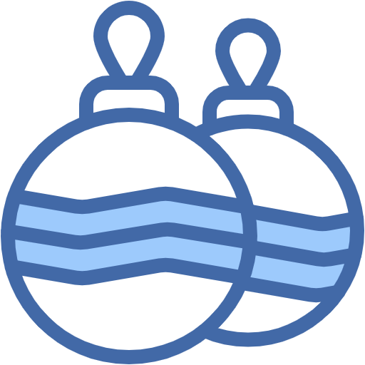 Free Christmas Balls icon two-color style
