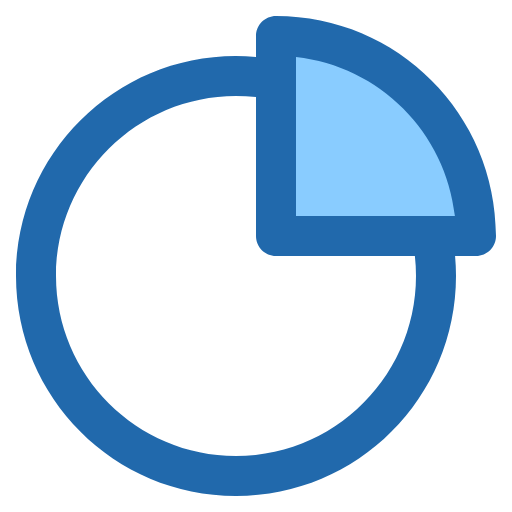Free Pie Chart icon two-color style