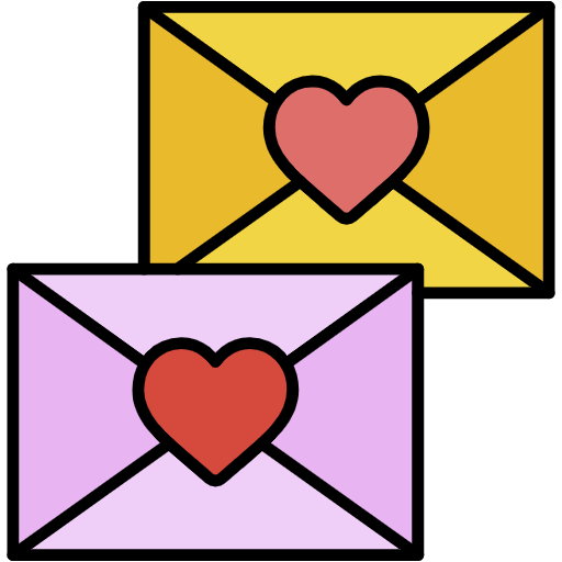 Free Love Letter icon Lineal Color style