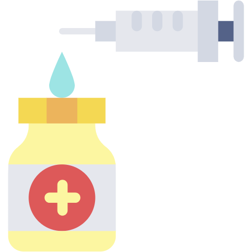 Free Vaccine icon flat style
