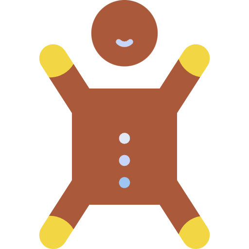 Free Gingerbread icon Flat style
