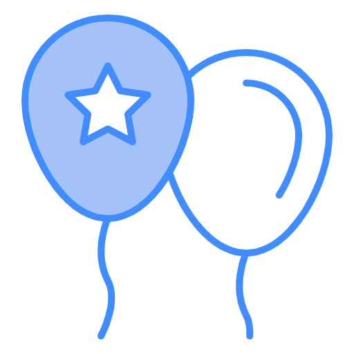 Free Balloons icon two-color style
