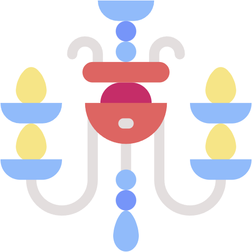 Free Chandelier icon flat style