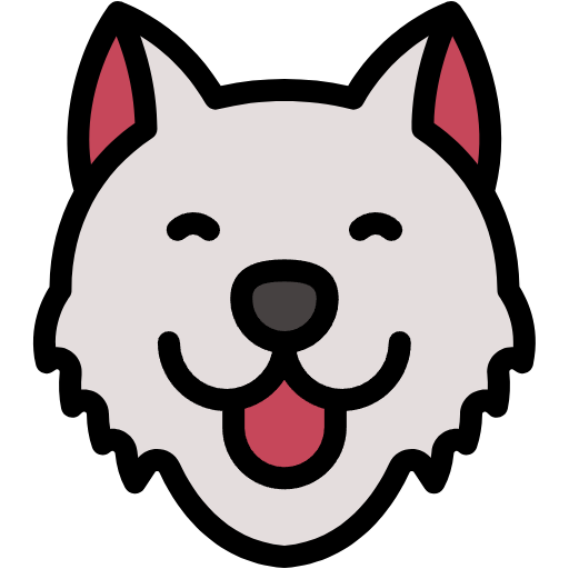 Free Samoyed icon lineal-color style