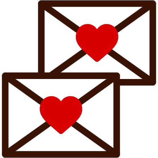 Free Love Letter icon Two Color style - Love pack