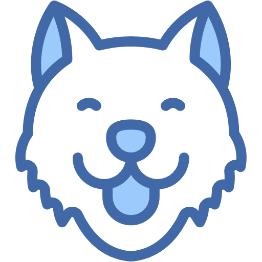 Free Samoyed icon two-color style