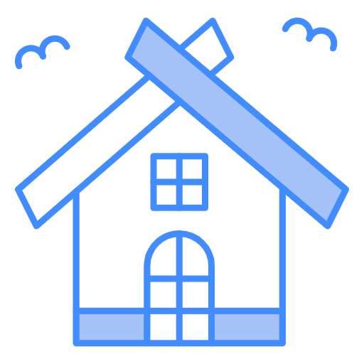 Free Halloween House icon two-color style