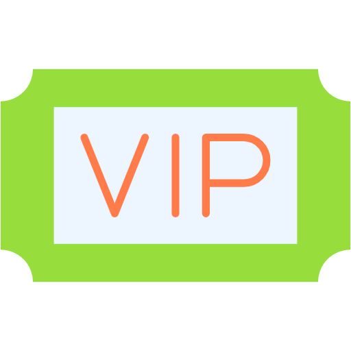 Free Vip Ticket icon Flat style