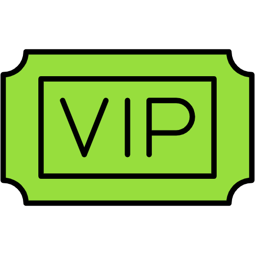 Free Vip Ticket icon lineal-color style