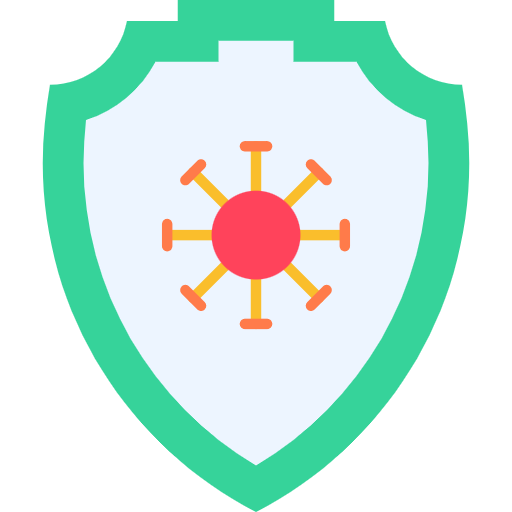Free protection icon flat style