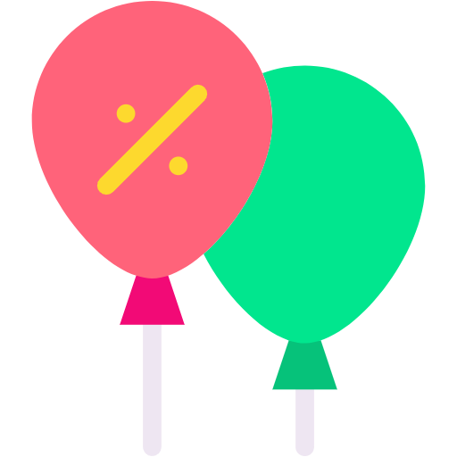 Free Balloons icon flat style