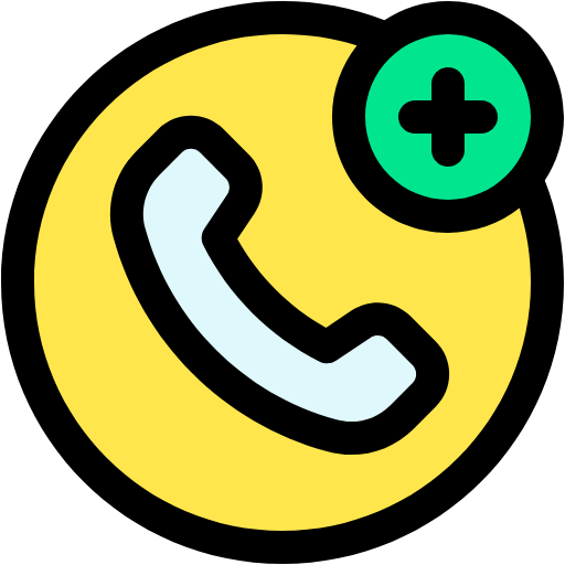 Free Add Call icon lineal-color style